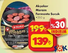 AKŞEKER MERAM FERMENTE SUCUK 250 G AKŞEKER MERAM FERMENTE SUCUK 250 G